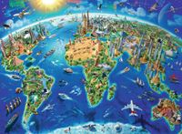 Ravensburger World Landmarks Map - puzzle image