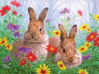 RoseArt Summertime Bunnies - puzzle image