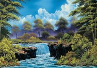 Schmidt Waterfall in the glade - puzzle image