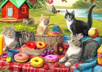 Shenzhen Muming Kittens and Donuts at a Picnic - obrázek puzzlí