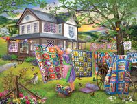 SunsOut Grandma's Quilts - puzzle image