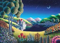 Toy Town Blue Moon - Andy Russell - obrázek puzzlí