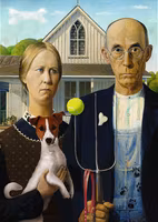 Trefl American Gothic: Dog Edition - obrázek puzzlí