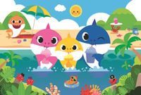 Trefl Baby Sharks Family on Vacation - puzzle image