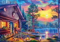 Trefl Evening Sunset Cabin - obrázek puzzlí