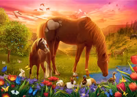 Trefl Horses in the Meadow - puzzle image