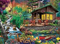 White Mountain Cabin in the Woods - Puzzlebild
