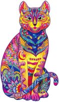 Wooden Puzzle Gradient Cat - imagen del puzzle