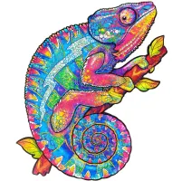 Wooden Puzzle Gradient Chameleon - imagen del puzzle
