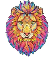 Wooden Puzzle Gradient Lion - imagen del puzzle