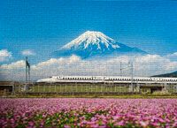 Yanoman Chinese Milk Vetch & Mount Fuji (Shizuoka) - obrázek puzzlí