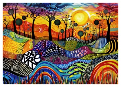 Travel Puzzles Sunrise in the Savannah - puzzle image