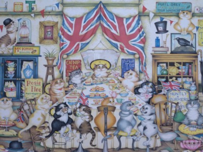 Ravensburger Crazy Cats Afternoon Tea at Tiddles - puzzle image