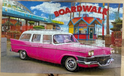 Cra-Z-Art Pink 1958 Studebaker by the Boardwalk - obrázek puzzlí