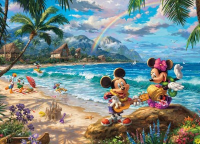 Ceaco Mickey and Minnie in Hawaii - obrázek puzzlí
