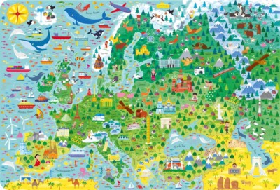 Usborne Atlas & Jigsaw - Europe - puzzle image