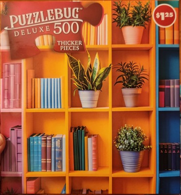 Puzzlebug Colorful Organised Bookshelf - puzzle image