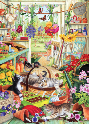 Cobble Hill Potting Shed Cats - puzzle image