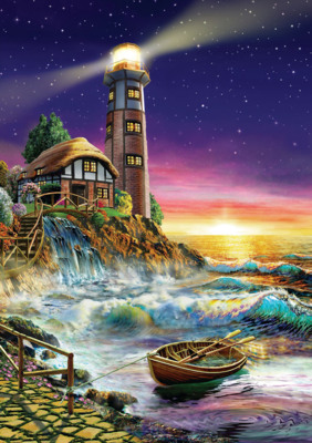 Art Puzzle Sunset By The Lighthouse - obrázek puzzlí