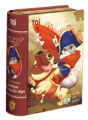 TOI Cat in Art : Napoleon Crossing the Alps - obrázek puzzlí