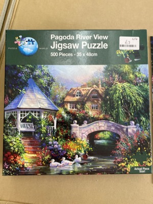 Puzzle World Pagoda River View - obrázek puzzlí