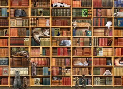 Cobble Hill The Cat Library - puzzle image