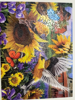 Bits and Pieces Goldfinches In the Sunflowers - obrázek puzzlí