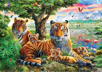 Buffalo Games Hidden Tigers - obrázek puzzlí
