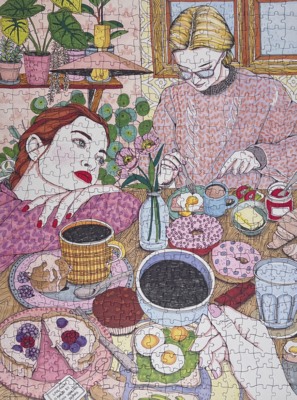 Cardinal Dreaming Girl - obrázek puzzlí