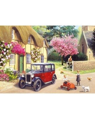 Gibsons Out & About: Two Cars in the Village - obrázek puzzlí