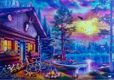 Trefl Evening Sunset Cabin - puzzle image