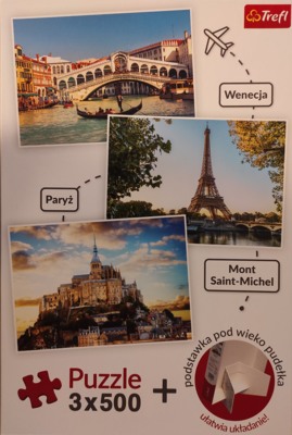 Trefl Puzzle 3x500: Paris - imagen del puzzle