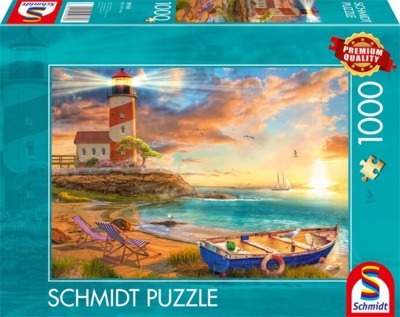 Schmidt Sunset over Lighthouse Bay - obrázek puzzlí