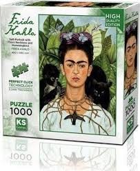 KS Games Frida Kahlo: Self-Portrait with Thorn Necklace and Hummingbird - obrázek puzzlí