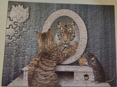 Bei Bi La Mirror cat tiger - puzzle image