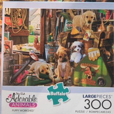 Buffalo Games Adorable Animals: Puppy Workshed - puzzle image