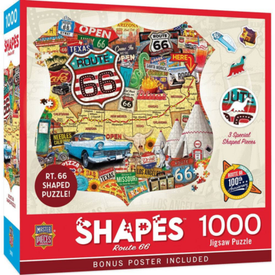 Masterpieces Shapes - Route 66 - obrázek puzzlí