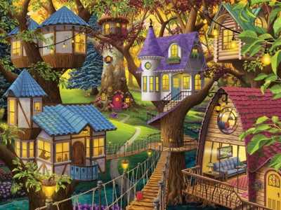 Ravensburger Twilight in the Treetops - puzzle image