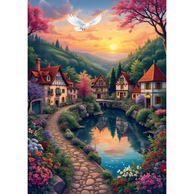 Alipson The Village at the shore - image du puzzle