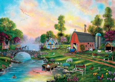 SunsOut Bridge To The Farm - imagen del puzzle