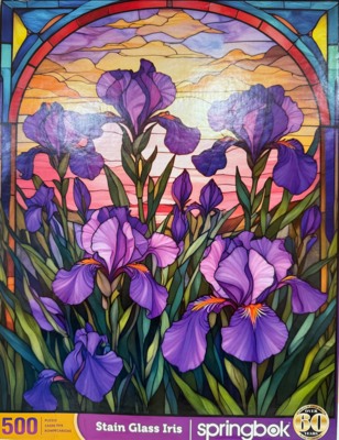 Springbok Stain Glass Iris - Puzzlebild