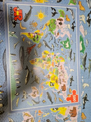JR Puzzles Animal World Map - パズル画像