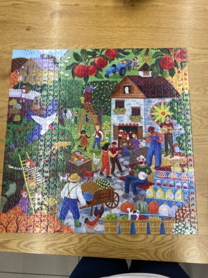 EeBoo Fall Apple picking - パズル画像