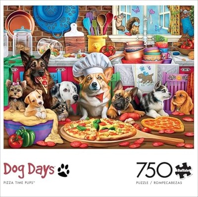 Buffalo Games Pizza Time Pups - Puzzlebild