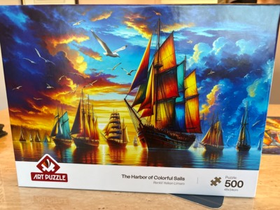 Art Puzzle The Harbour of Colourful Sails - パズル画像