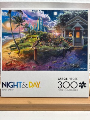 Buffalo Games Night & Day: Beach Cabin - imagen del puzzle