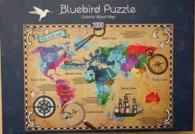 Bluebird Colorful World Map - obrázek puzzlí