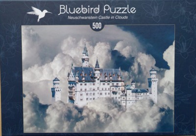 Bluebird Neuschwanstein Castle in Clouds - obrázek puzzlí