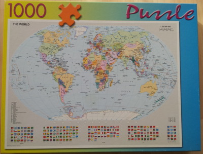 Bookmark Politische Weltkarte - obrázek puzzlí