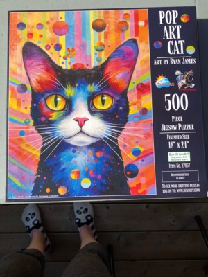 SunsOut Pop Art Cat - obrázek puzzlí